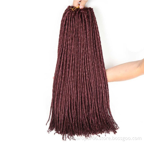 African Hair Extension Dreadlock Crochet Twist Braid Synthetic Weave Pack thin Goddess Faux Locs